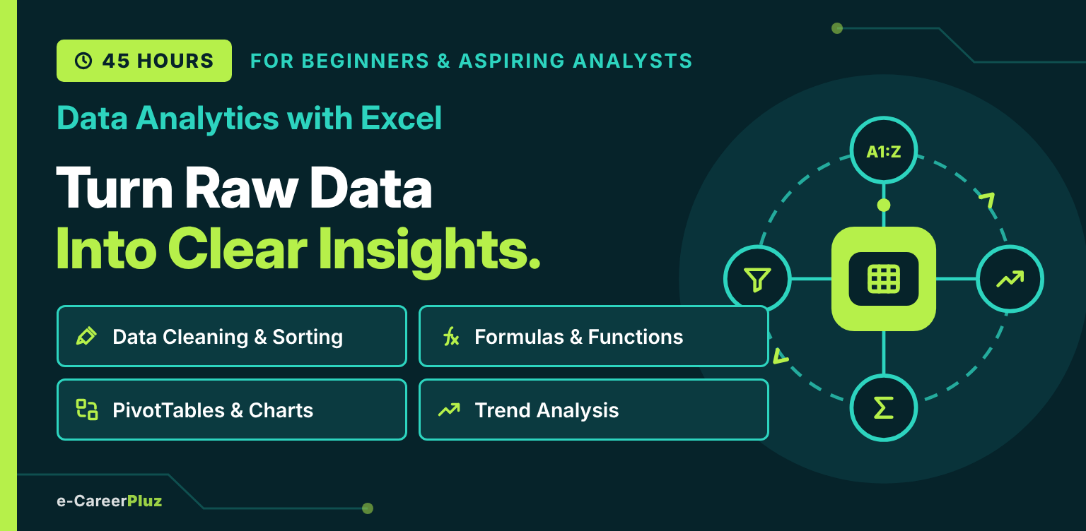 Data Analytics with Excel course training in Madurai